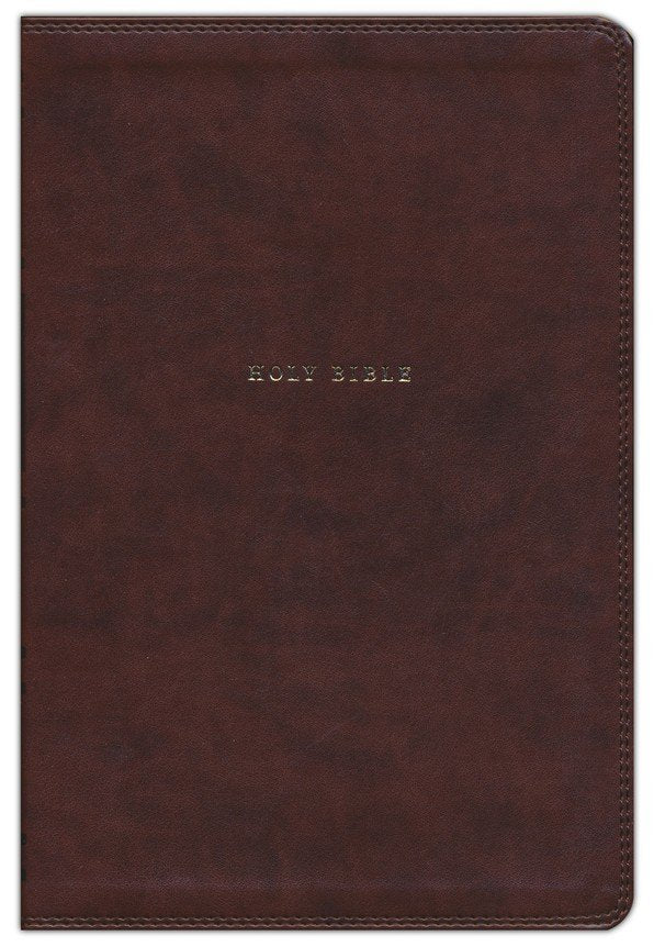 NKJV Classic Verse-by-Verse Center Column Reference Bible Brown Leathersoft Indexed