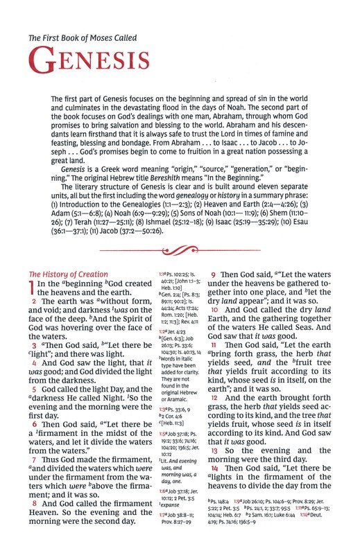 NKJV Classic Verse-by-Verse Center Column Reference Bible Black Leathersoft Indexed
