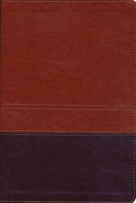NIV Comfort Print Giant Print Reference Bible Brown Leathersoft, Indexed