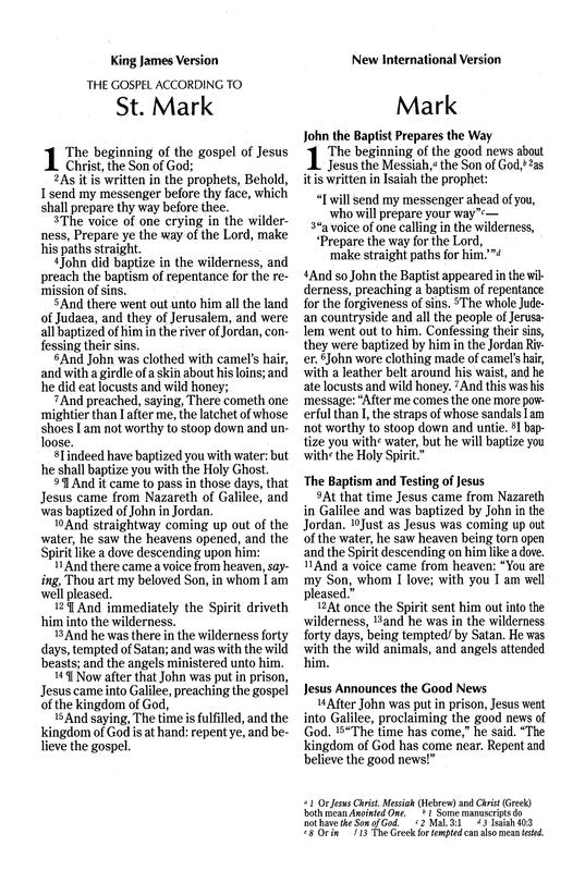 NIV & KJV Side-by-Side Large Print Bible Hardcover
