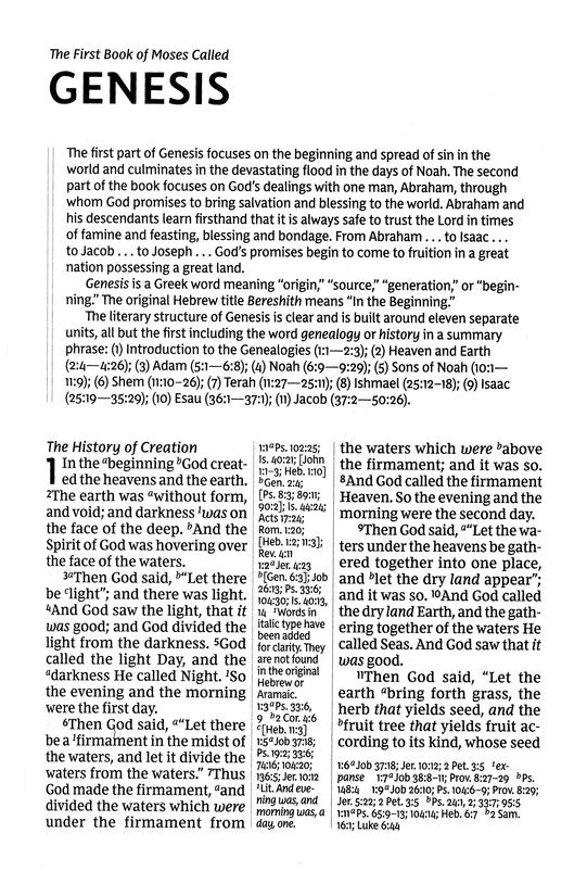 NKJV Giant Print Center-Column Reference Bible Black Leathersoft