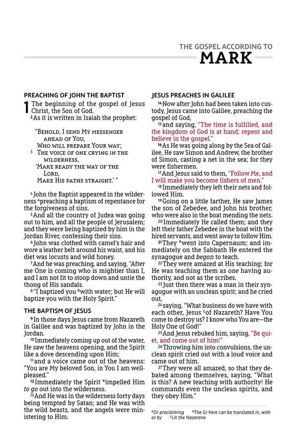 NASB Thinline Large Print Bible Brown Leathersoft