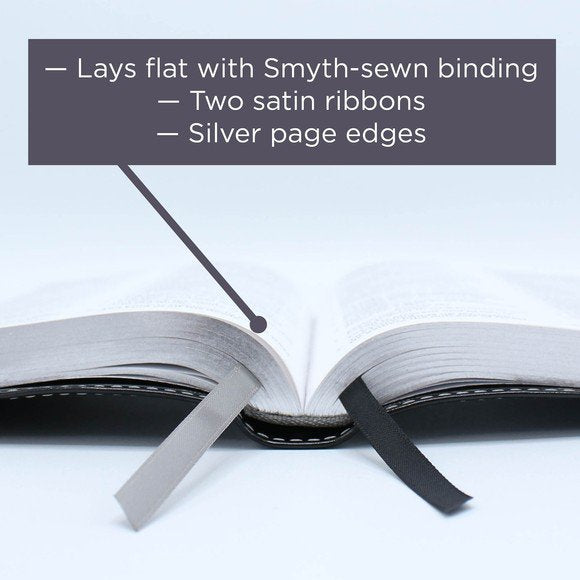 NASB Thinline Bible Black Bonded Leather, Indexed