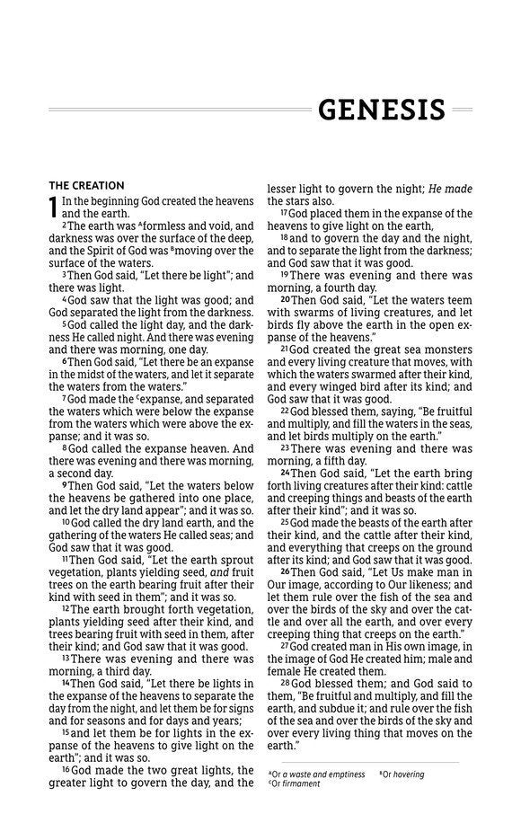 NASB Thinline Bible - Black Bonded Leather