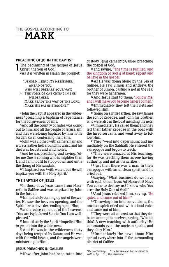 NASB Thinline Bible - Black Bonded Leather