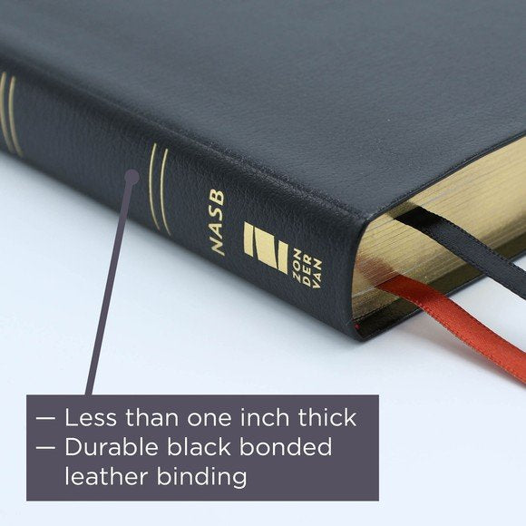 NASB Thinline Bible - Black Bonded Leather