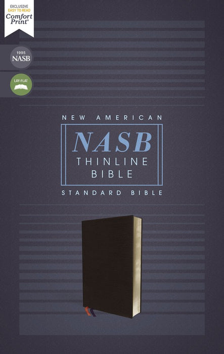 NASB Thinline Bible - Black Bonded Leather