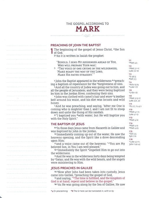 NASB Journal the Word Reference Bible Brown Leathersoft over board
