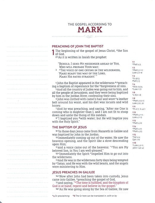 NASB Journal the Word Reference Bible Black Hardback