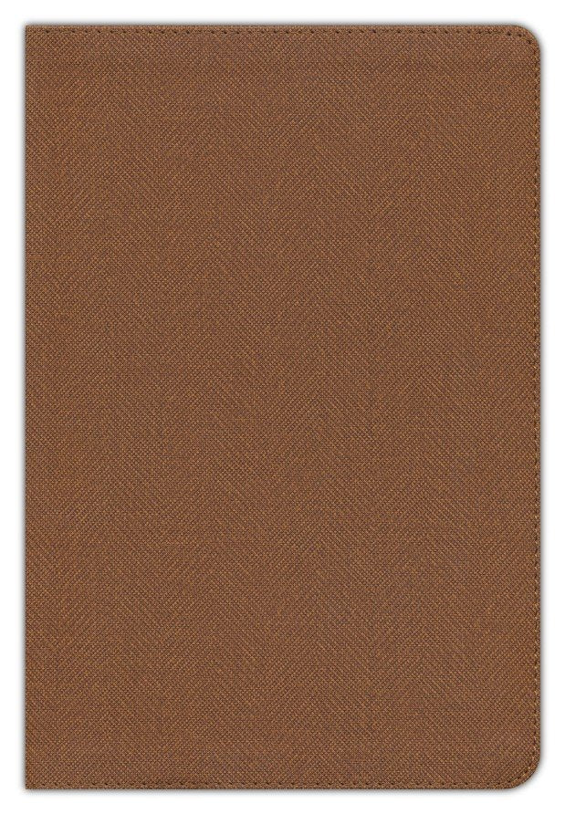 NASB Large Print Thinline Bible Passaggio Setting Brown Leathersoft