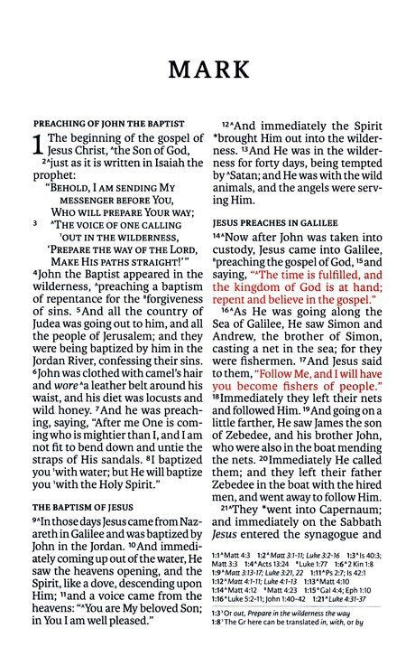 NASB Giant Print Reference Bible - Burgundy LeatherTouch, 2020 Text