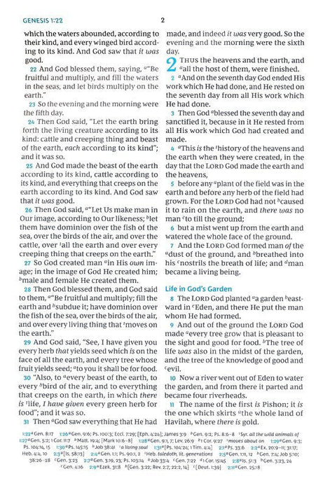 NKJV Large Print Verse-by-Verse Reference Bible Black Leathersoft