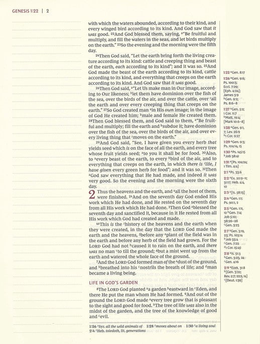 NKJV Journal the Word Reference Bible Mahogany Leathersoft