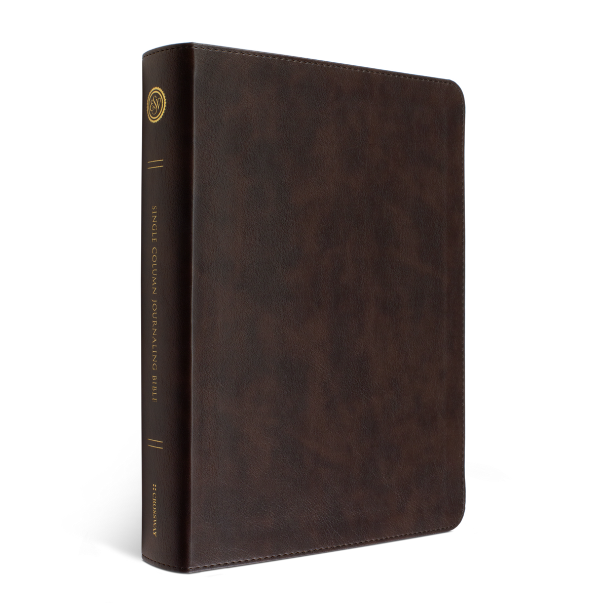 ESV Single Column Journaling Bible, Large Print, Deep Brown TruTone — One Stone Biblical Resources
