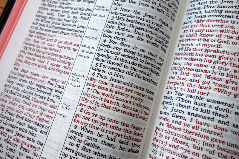 KJV Turquoise Reference Bible, Black Calf Split Leather