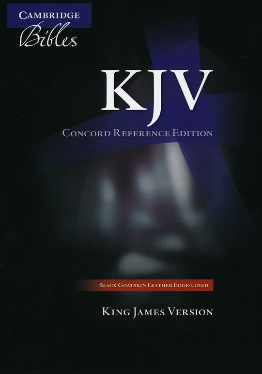 KJV Concord Reference Bible in Black Calf Split Leather, Indexed