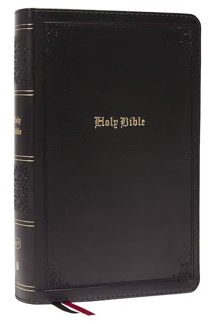 KJV Personal Size Large Print Single-Column Reference Bible, Black Leathersoft