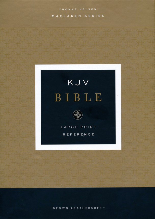 KJV Large Print Verse-By-Verse Reference Bible, Brown Leatherlook, Maclaren Series