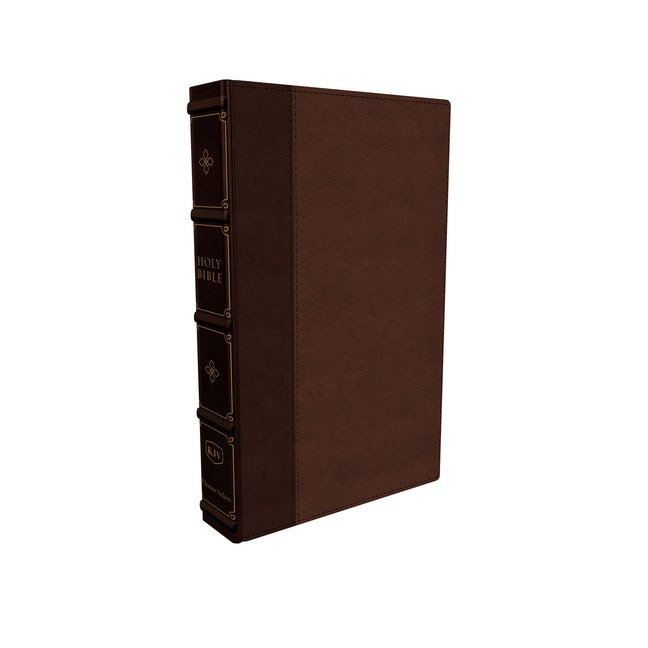 KJV Large Print Verse-By-Verse Reference Bible, Brown Leatherlook, Maclaren Series
