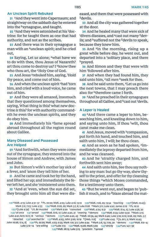 KJV Large Print Verse-By-Verse Reference Bible, Brown Leatherlook, Maclaren Series