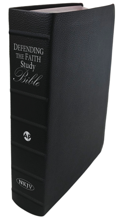 NKJV Defending the Faith Study Bible - Black Genuine Leather