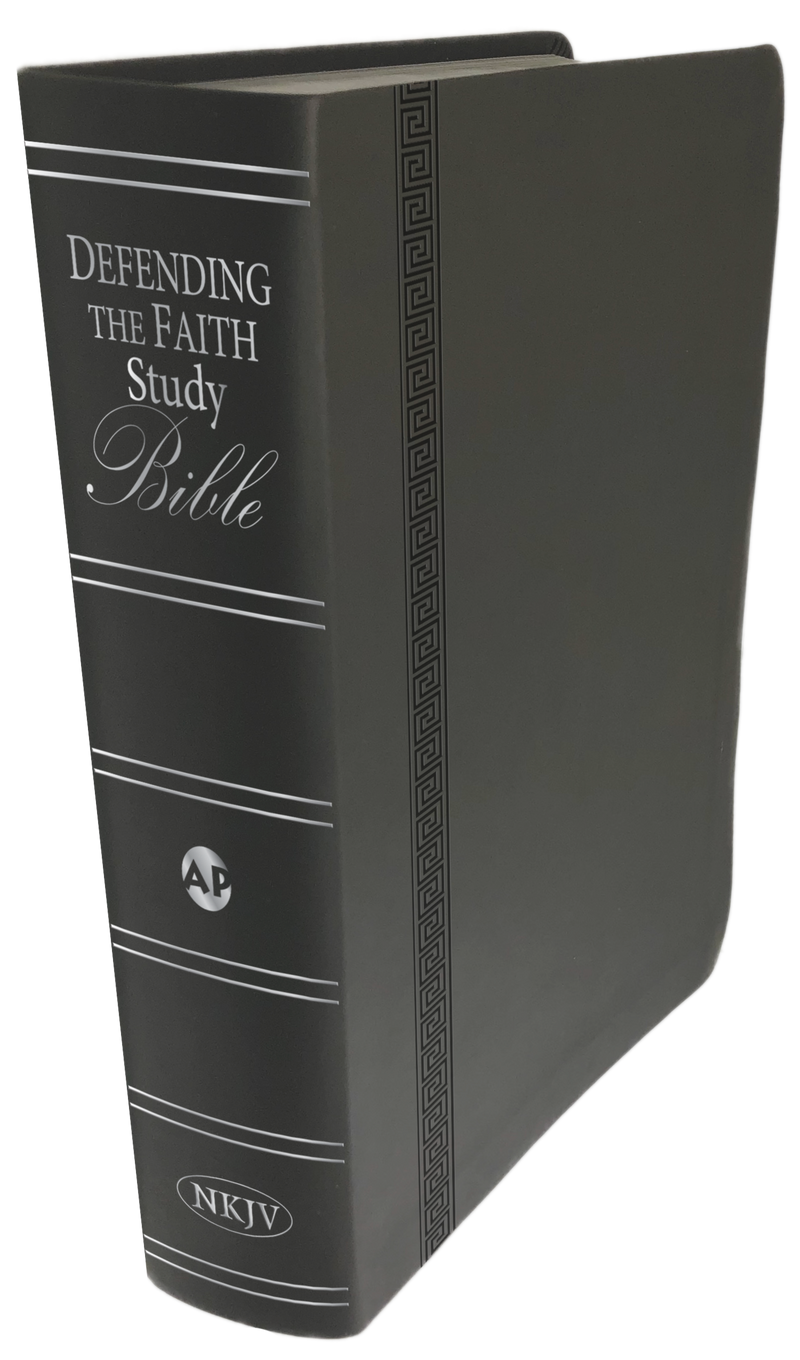 NKJV Defending the Faith Study Bible, Charcoal Gray Duotone