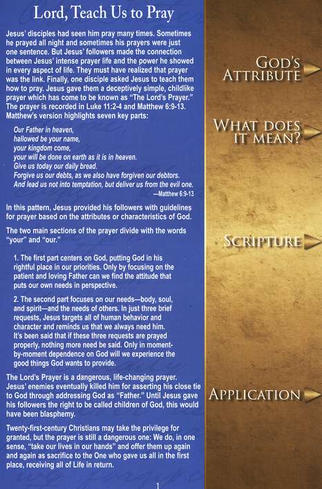 Lord's Prayer Pamphlet