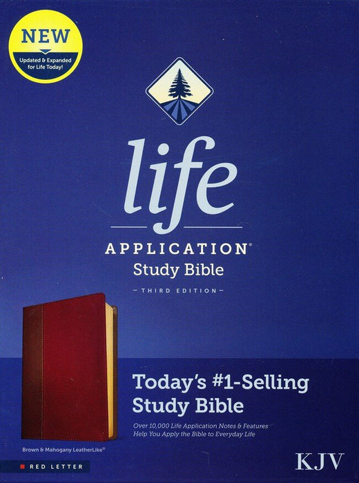 KJV Life Application Bible Brown/Mahogany LeatherLike Cover