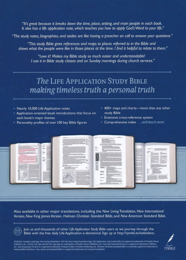 KJV Life Application Bible Black Bonded Leather