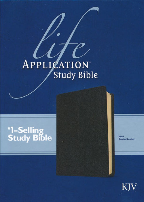 KJV Life Application Bible Black Bonded Leather