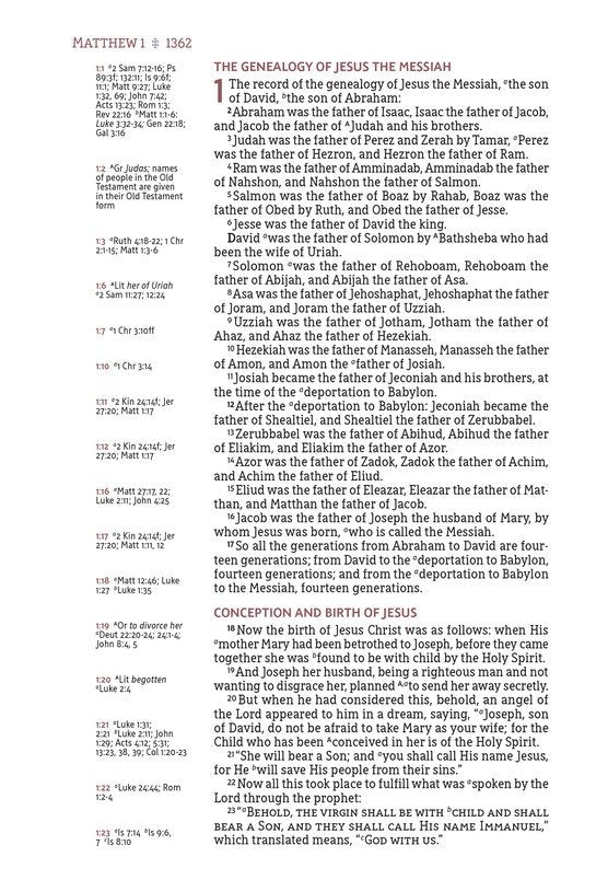 NASB Single-Column Large Print Reference Bible,  Brown Leathersoft