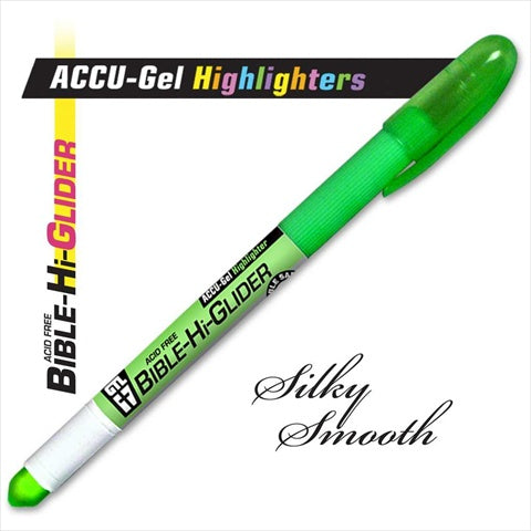 Accu-Gel Bible Hi-Glider Highlighter, Green