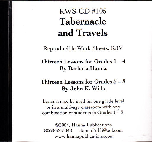 Tabernacle and Travels OT Bible Lessons CD (op)
