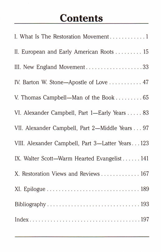 Table of Contents