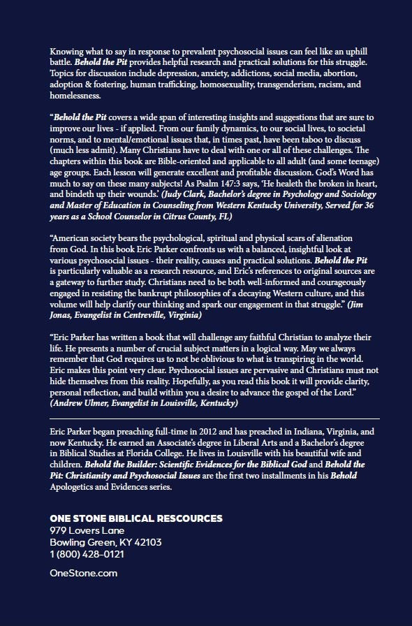 Behold the Pit: Christianity and Psychosocial Issues