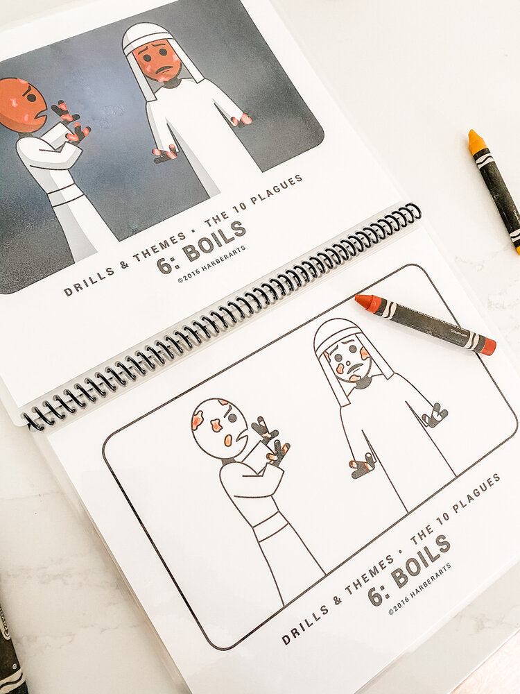 Creation To Revelation: Drills & Themes: 10 Plagues Dry Erase Book