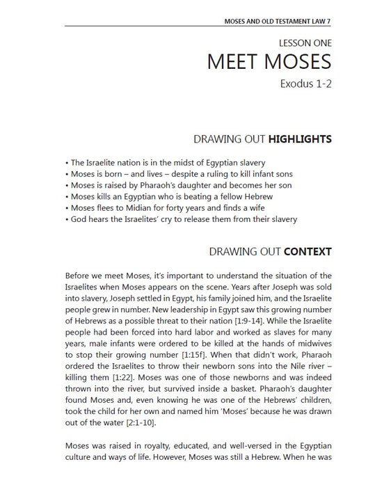 Drawing Out: Moses and Old Testament Law - Downloadable Single User PDF