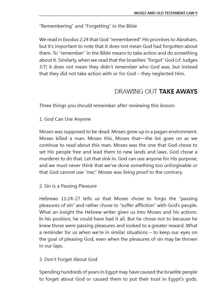 Drawing Out: Moses & Old Testament Law