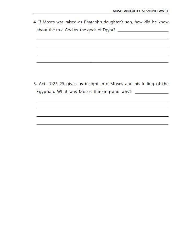 Drawing Out: Moses & Old Testament Law