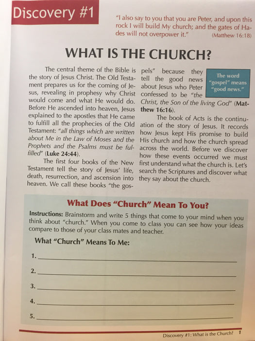 Discovering the Early Church:  Acts Part 1 (Teen/Adult 1:1)