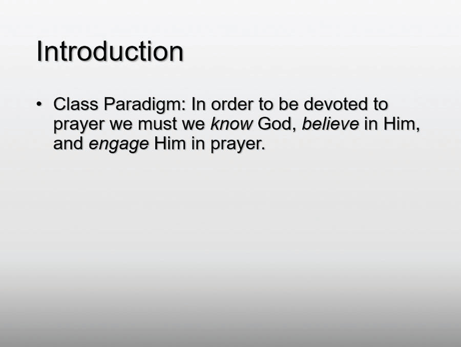 Devoted to Prayer - Downloadable PowerPoint Presentation