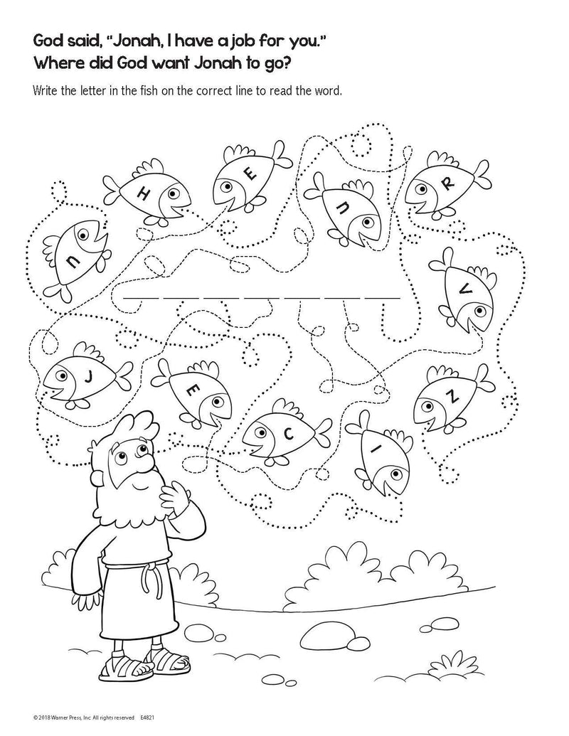 Jonah and the Big Fish Activity Book Ages 5-7 (op)