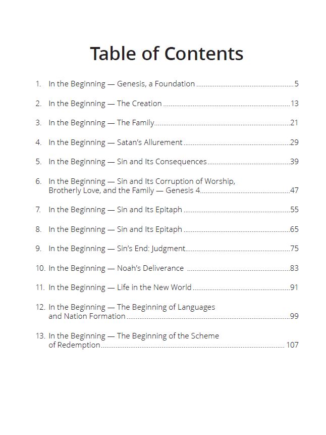 In The Beginning: The Creation (Faith Builder Series, 6:1)