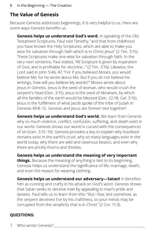 In The Beginning: The Creation (Faith Builder Series, 6:1)