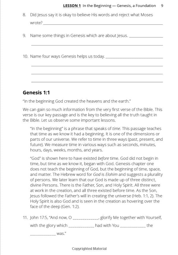 In The Beginning: The Creation (Faith Builder Series, 6:1)