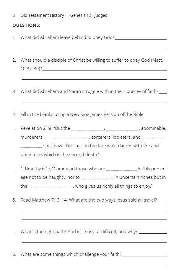 Genesis 12 through Judges (Faith Builder Series, 6:2)