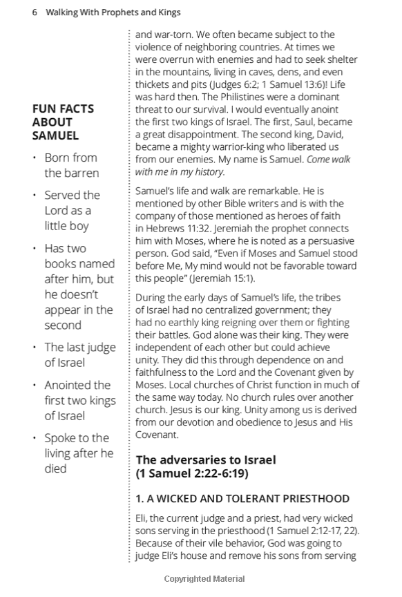 Walking With Prophets and Kings (Faith Builder Series, 6:3)