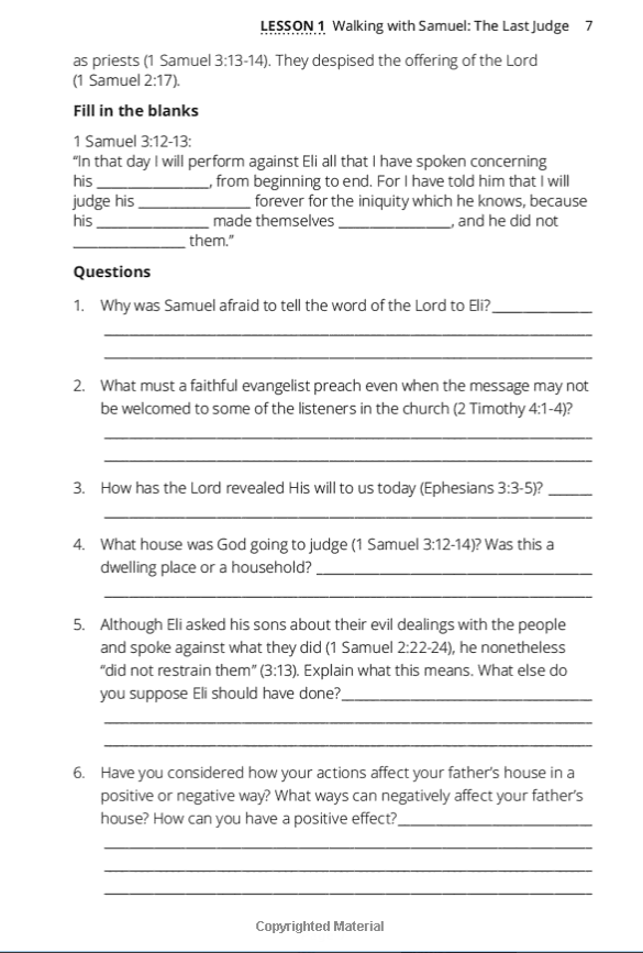 Walking With Prophets and Kings (Faith Builder Series, 6:3)