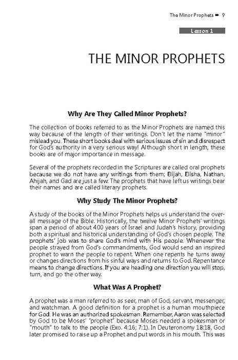 Minor Prophets (Faith Builder Series, 6:4) - Downloadable Congregational Use PDF