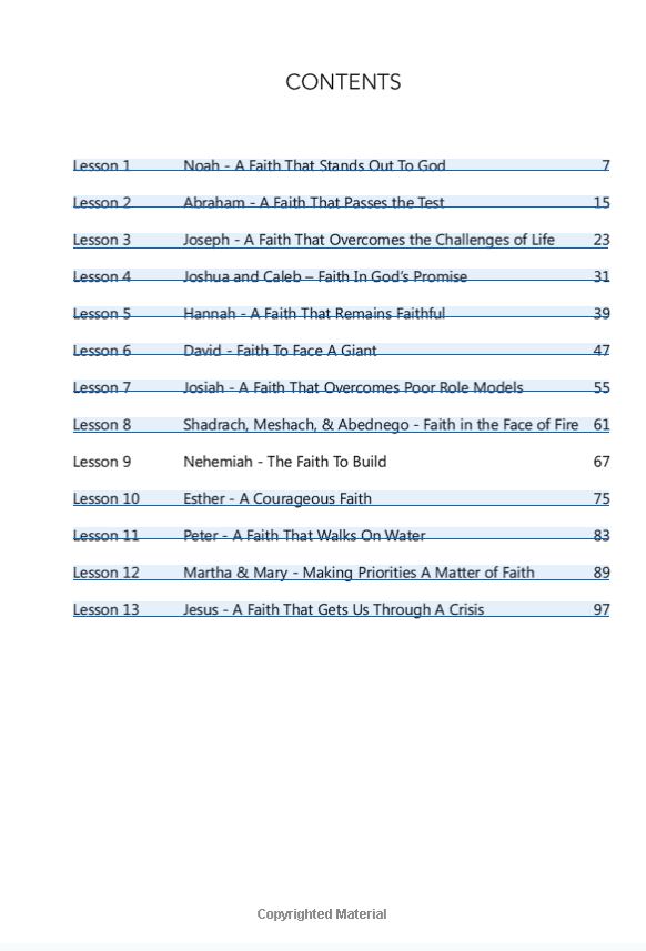 Walking by Faith (Faith Builder Series, 7:1)